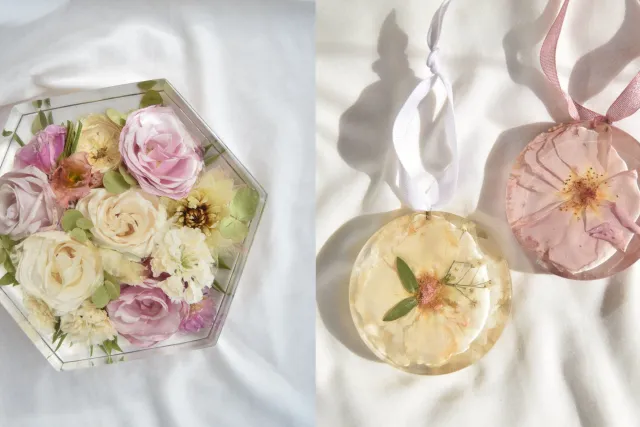 Nature ID - uchování svatební kytice do pryskyřice