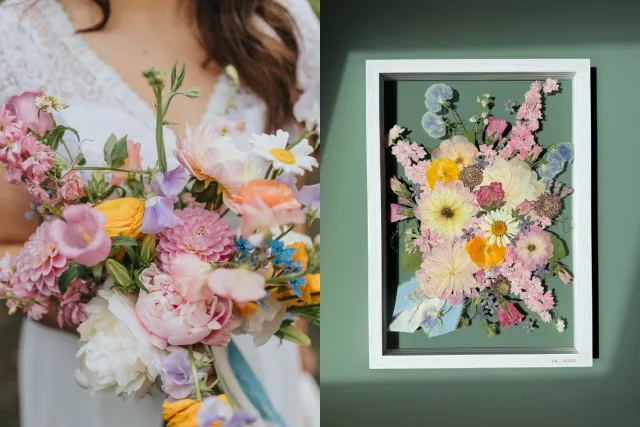 LissWood - uchování svatební kytice v obrazu