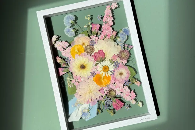 LissWood - uchování svatební kytice v obrazu