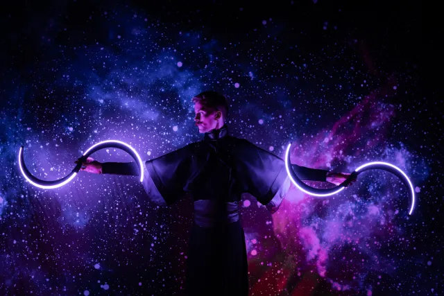 Elegantní světelná show na svatbu